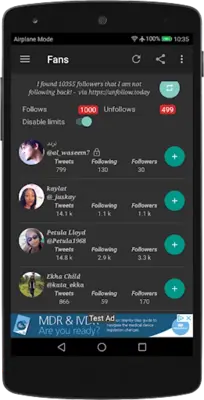 Unfollow Today android App screenshot 3